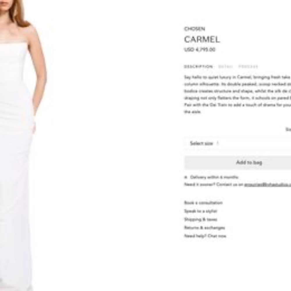 Never worn KYHA wedding dress for sale